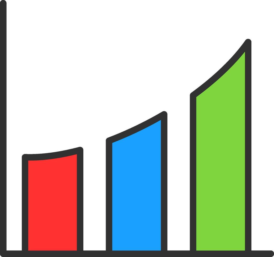 Growth Line Filled Icon vector