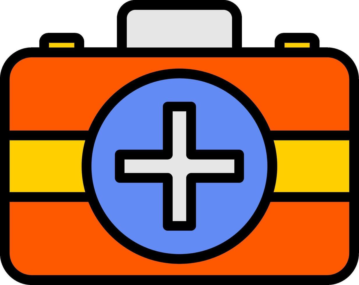 Medical kit Line Filled Icon vector