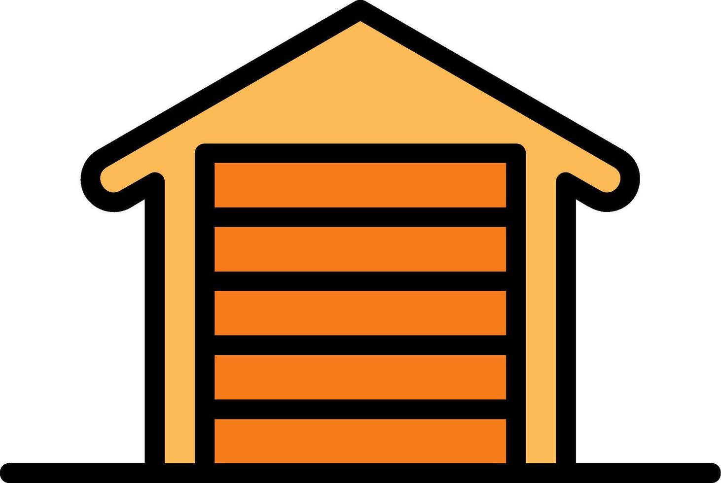 Garrage Line Filled Icon vector