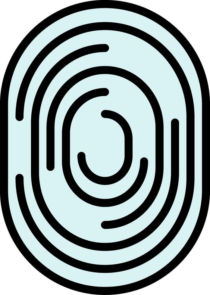 Fingerprint Line Filled Icon vector
