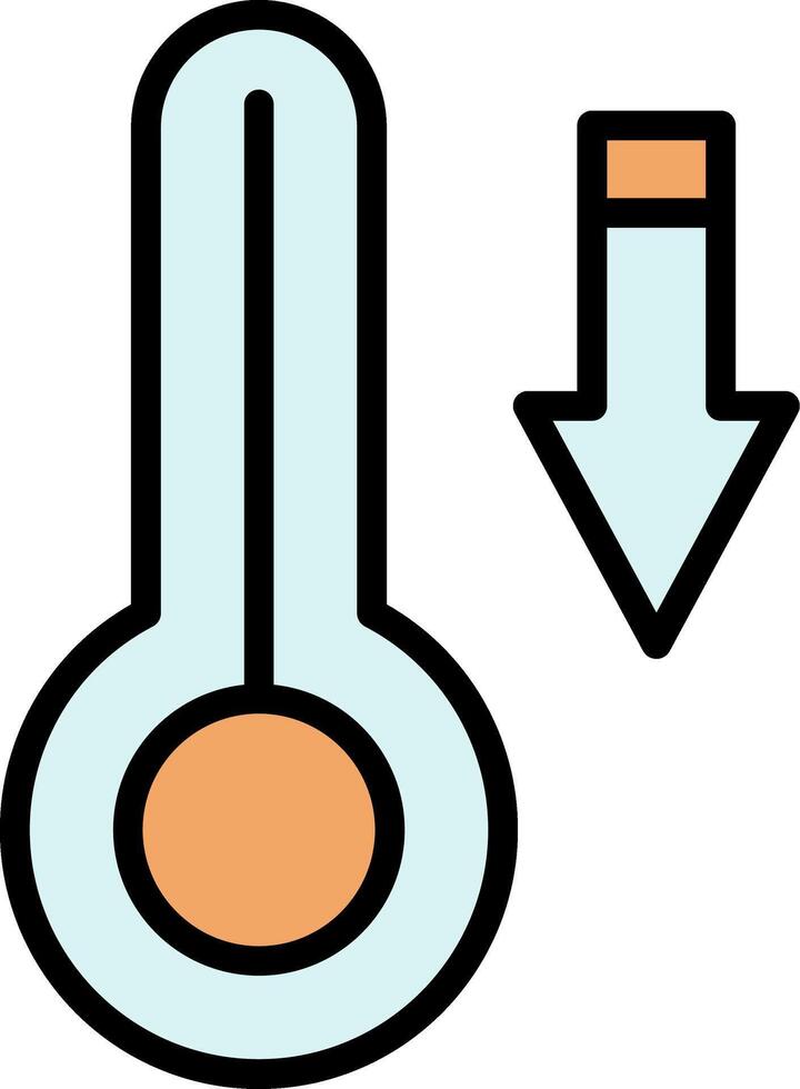 Temperature Line Filled Icon vector