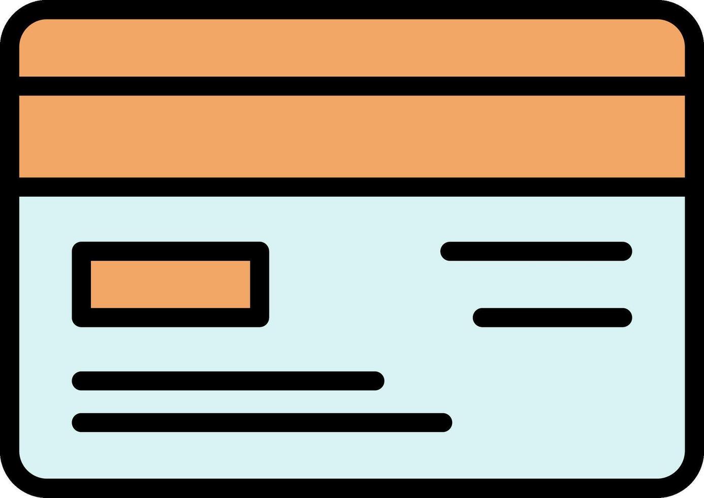 Credit Card Line Filled Icon vector