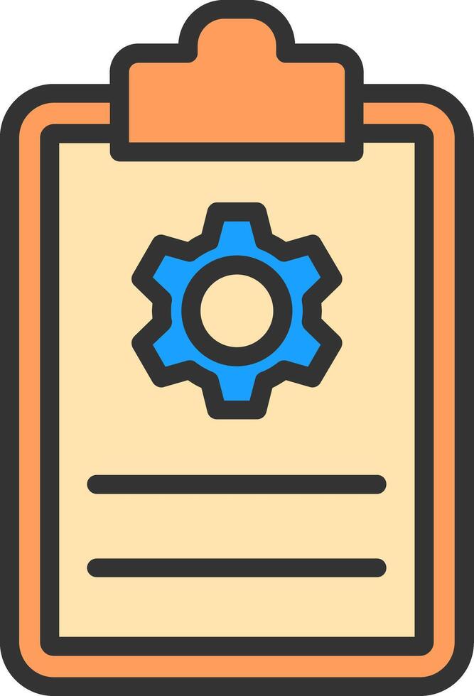Clipboard Line Filled Icon vector