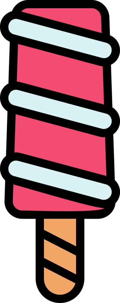 Popsicle Line Filled Icon vector