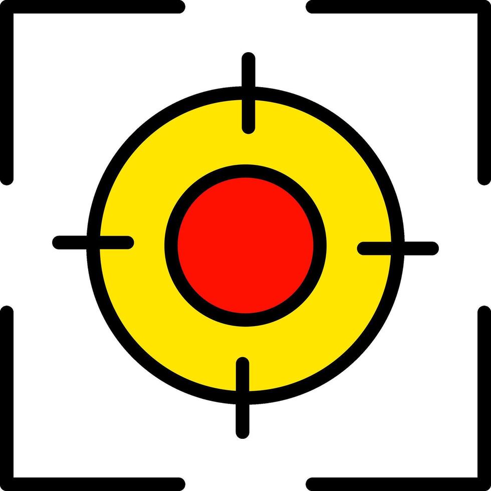 Focus Line Filled Icon vector