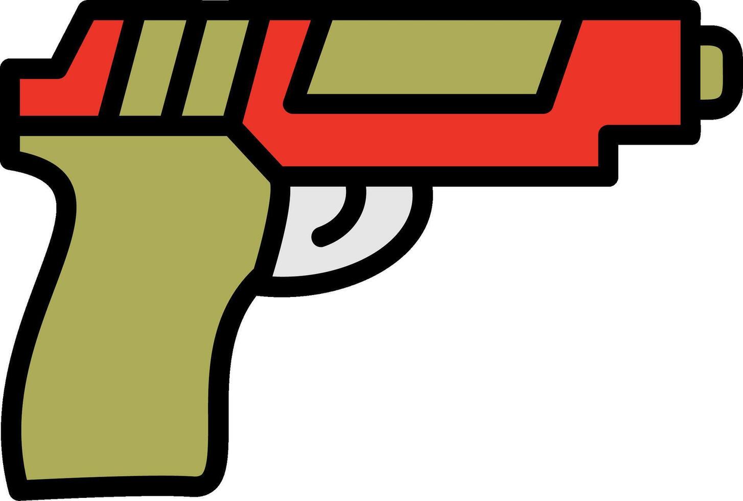 Gun Line Filled Icon vector
