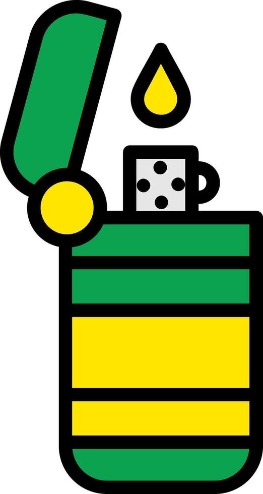 Lighter Line Filled Icon vector