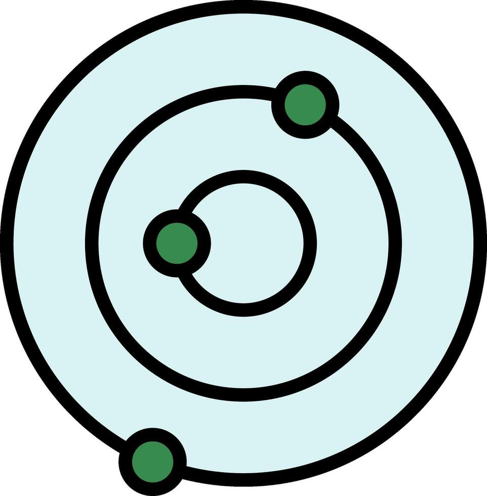 Solar System Line Filled Icon vector