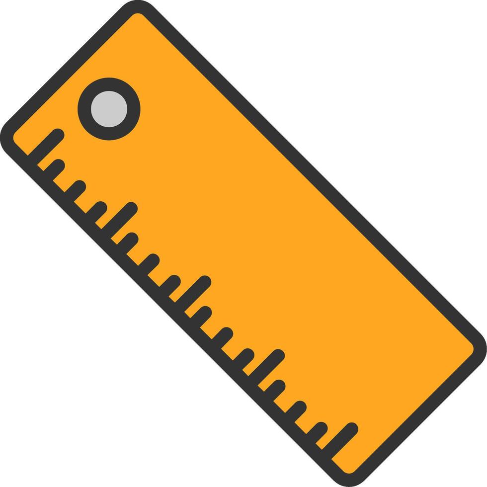 Ruler Line Filled Icon vector