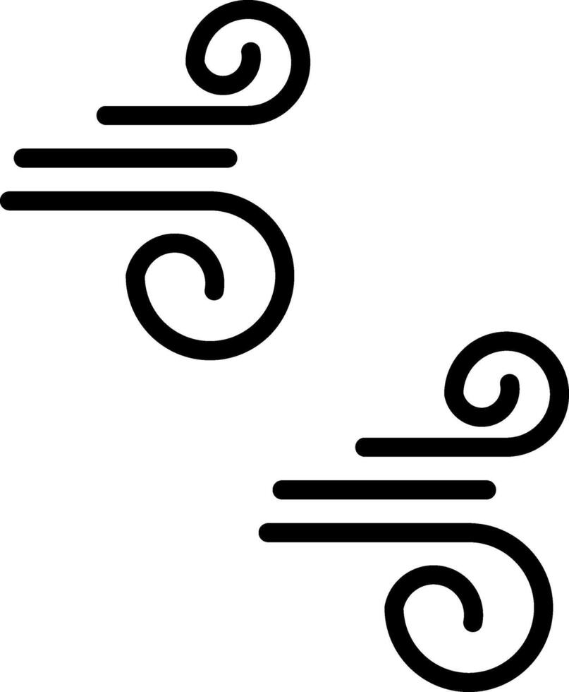 Wind Line Filled Icon vector