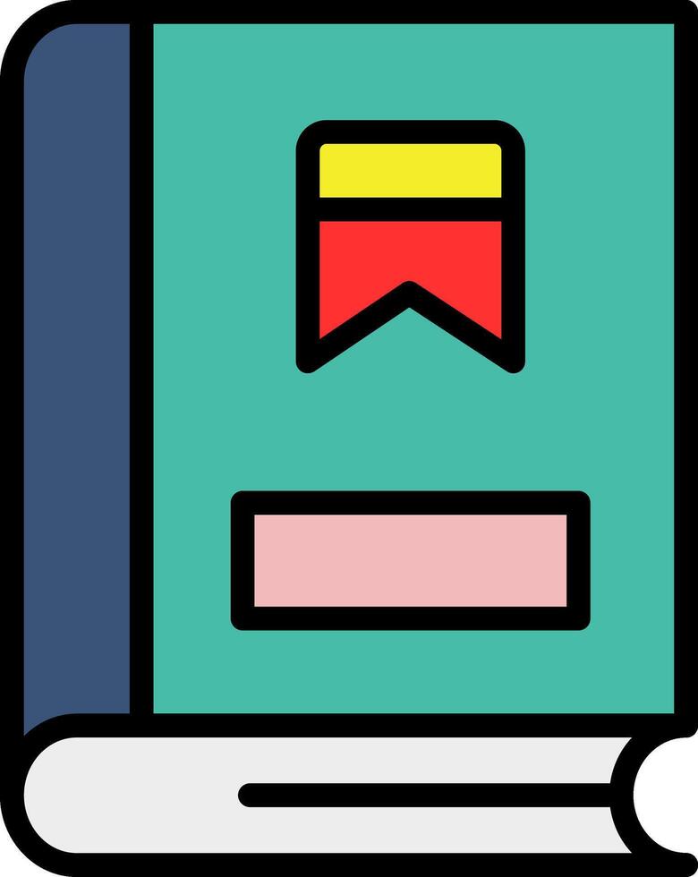 Bookmark Line Filled Icon vector