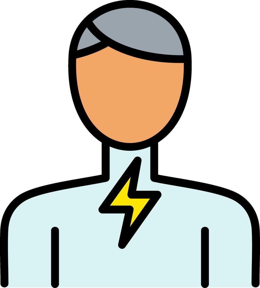 Sore Throat Line Filled Icon vector