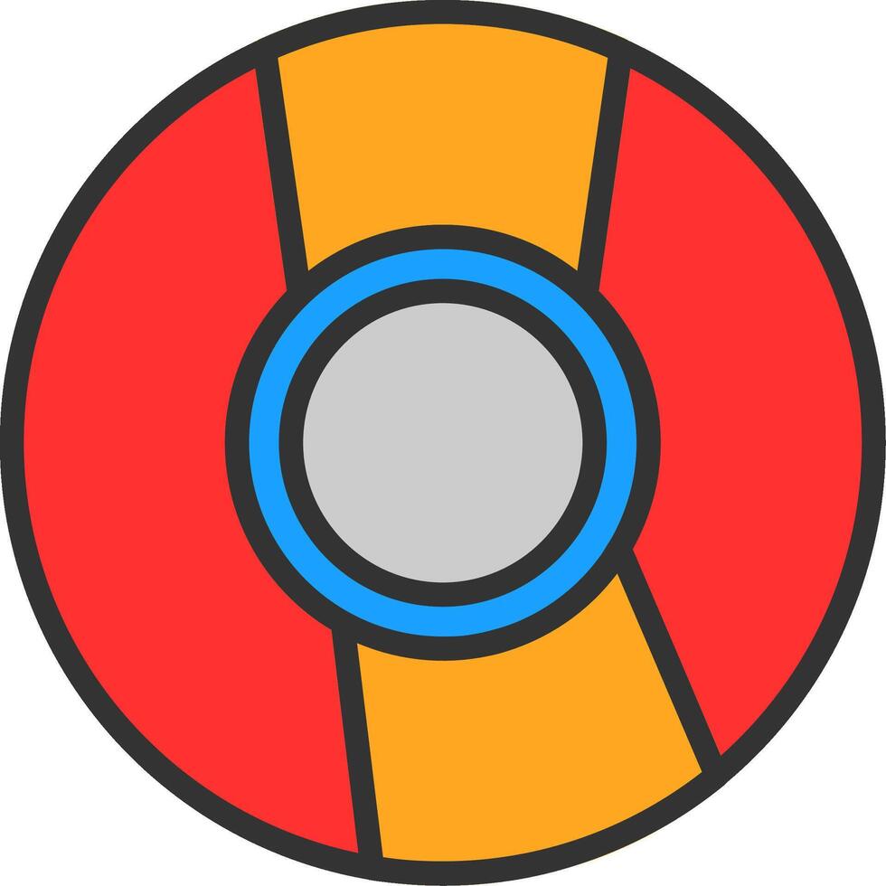 Cd Line Filled Icon vector