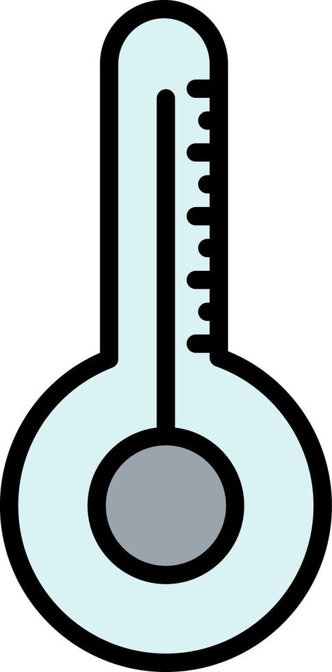 Thermometer Line Filled Icon vector