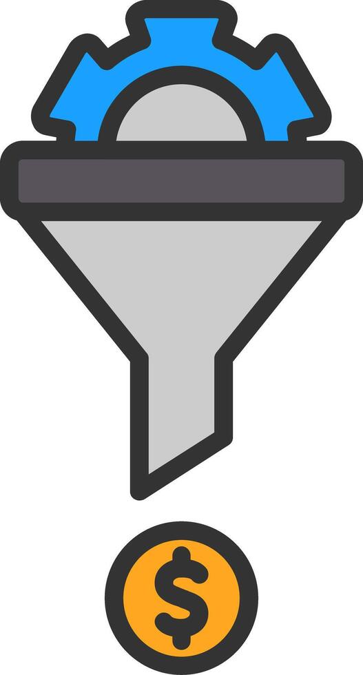 Conversion Line Filled Icon vector