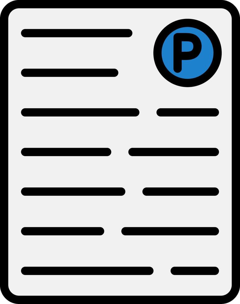 Exams Line Filled Icon vector