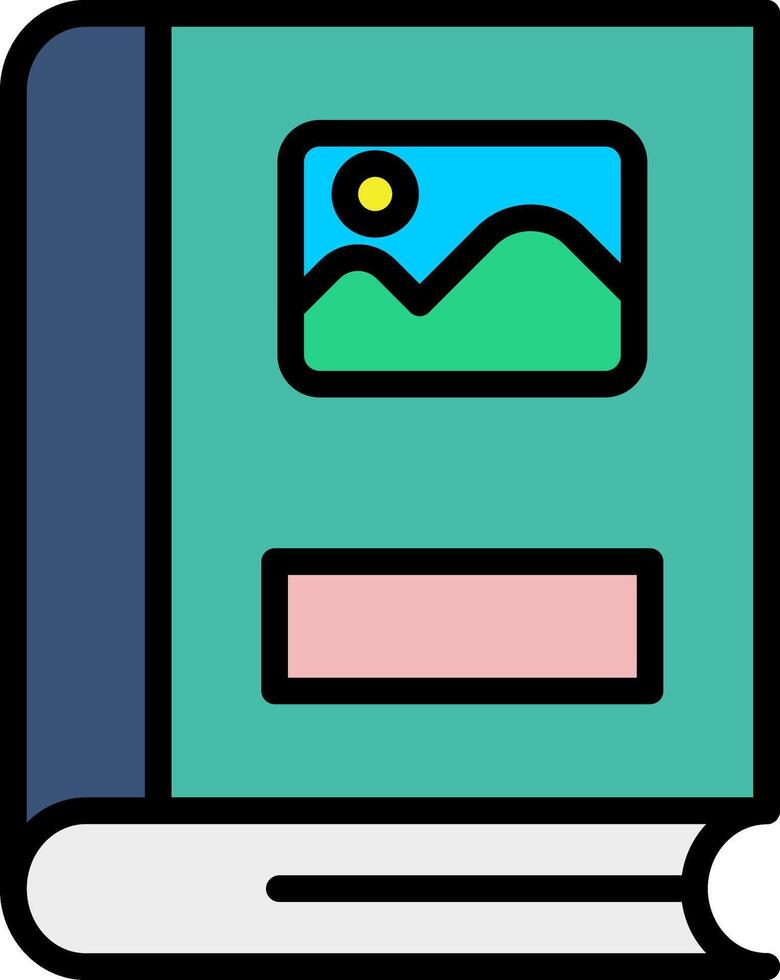 Pictures Line Filled Icon vector