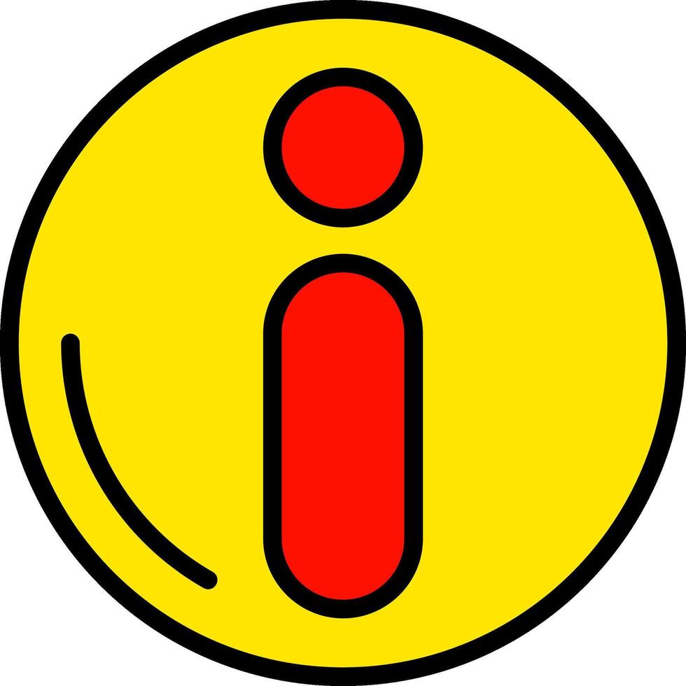 information Line Filled Icon vector