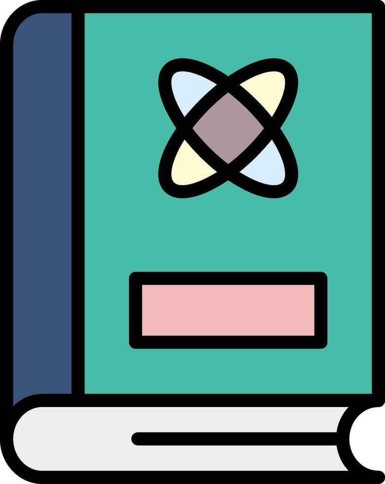 Atom Line Filled Icon vector