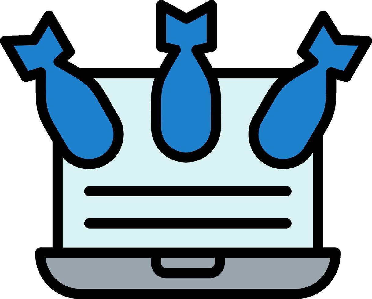 Ddos Line Filled Icon vector