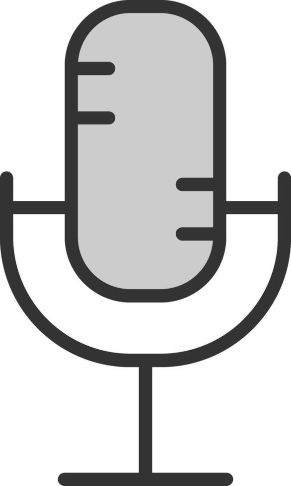 Microphone Line Filled Icon vector