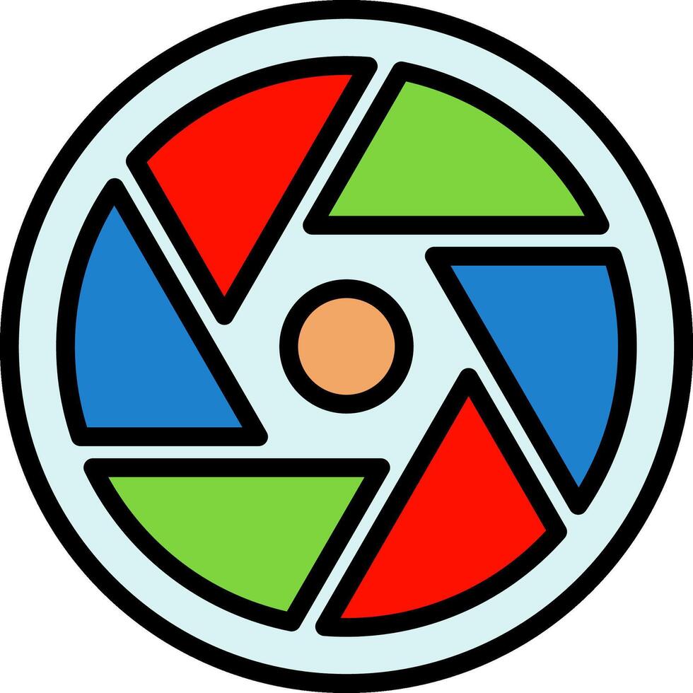 Shutter Line Filled Icon vector