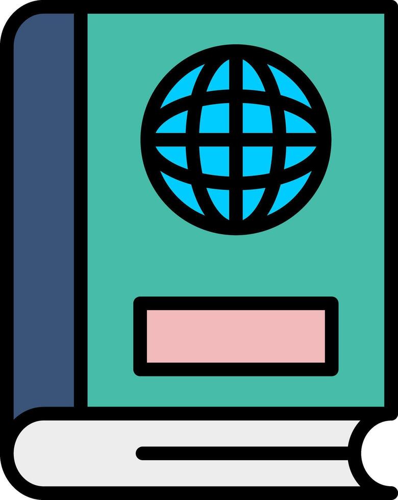 Global Line Filled Icon vector