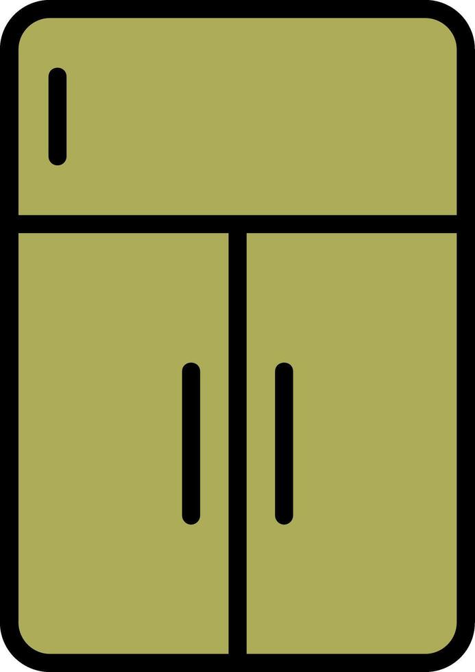 Refregrator Line Filled Icon vector