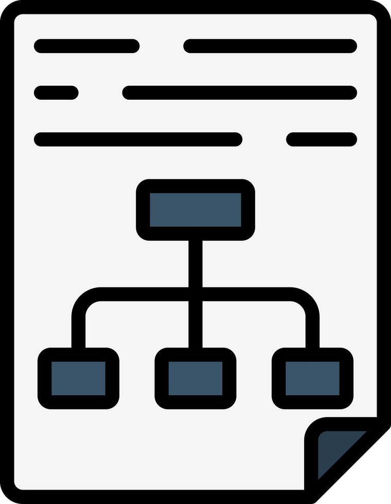 Planning Line Filled Icon vector