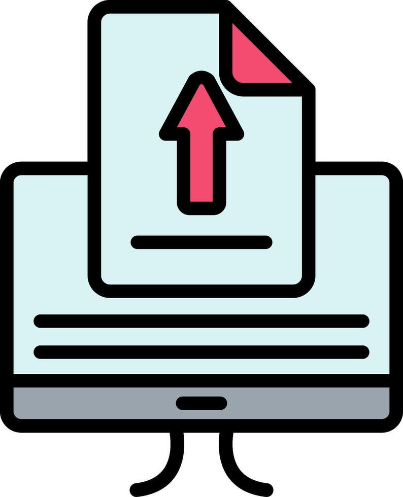 Upload Line Filled Icon vector