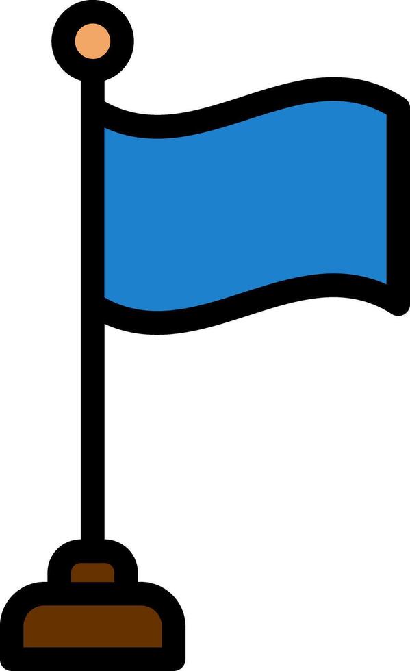 Flag Line Filled Icon vector