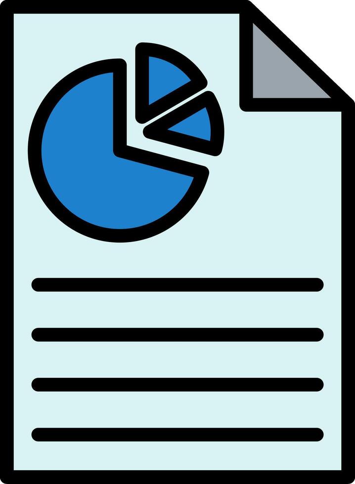 Document Line Filled Icon vector