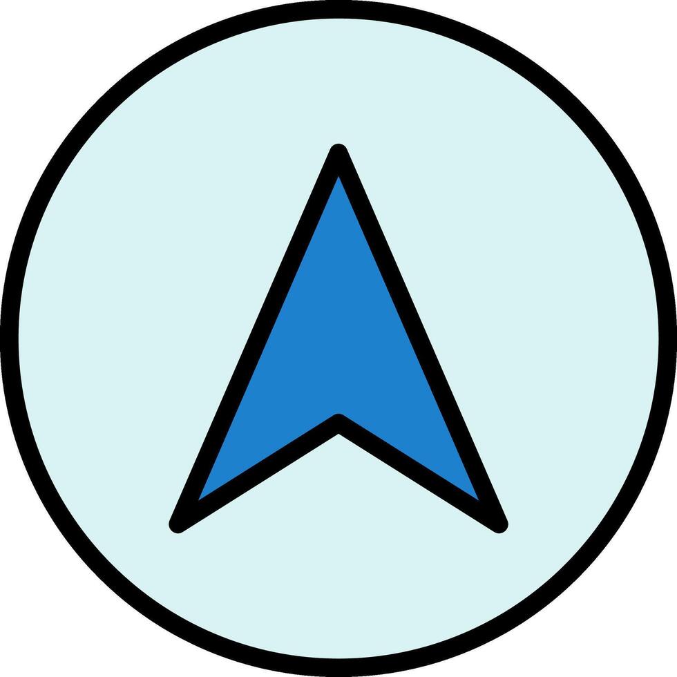 Navigation Line Filled Icon vector
