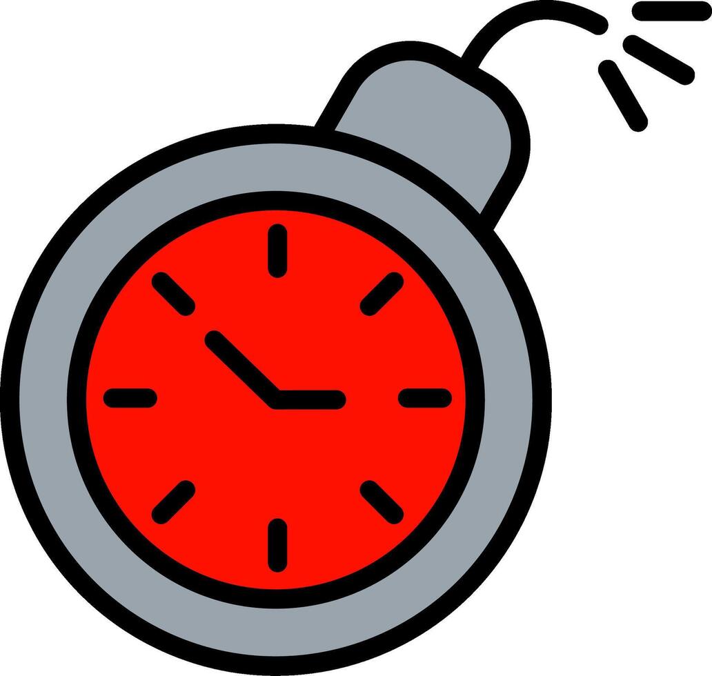 Deadline Line Filled Icon vector