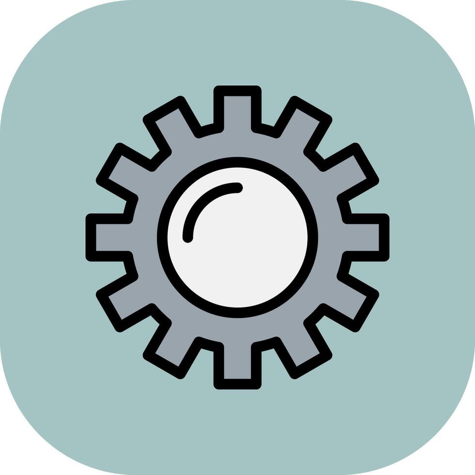 Setting Line Filled Icon vector
