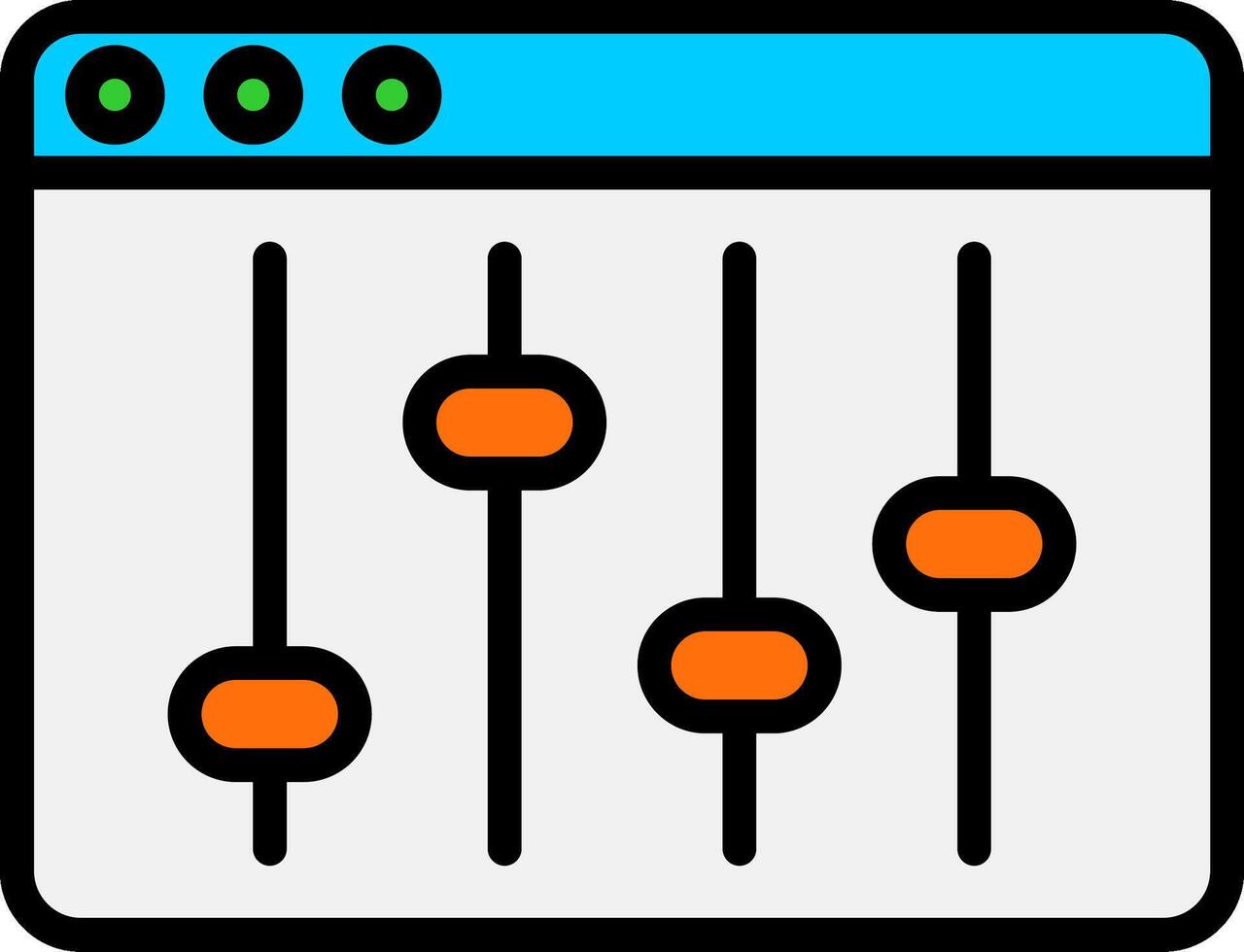 Web Browser Line Filled Icon vector