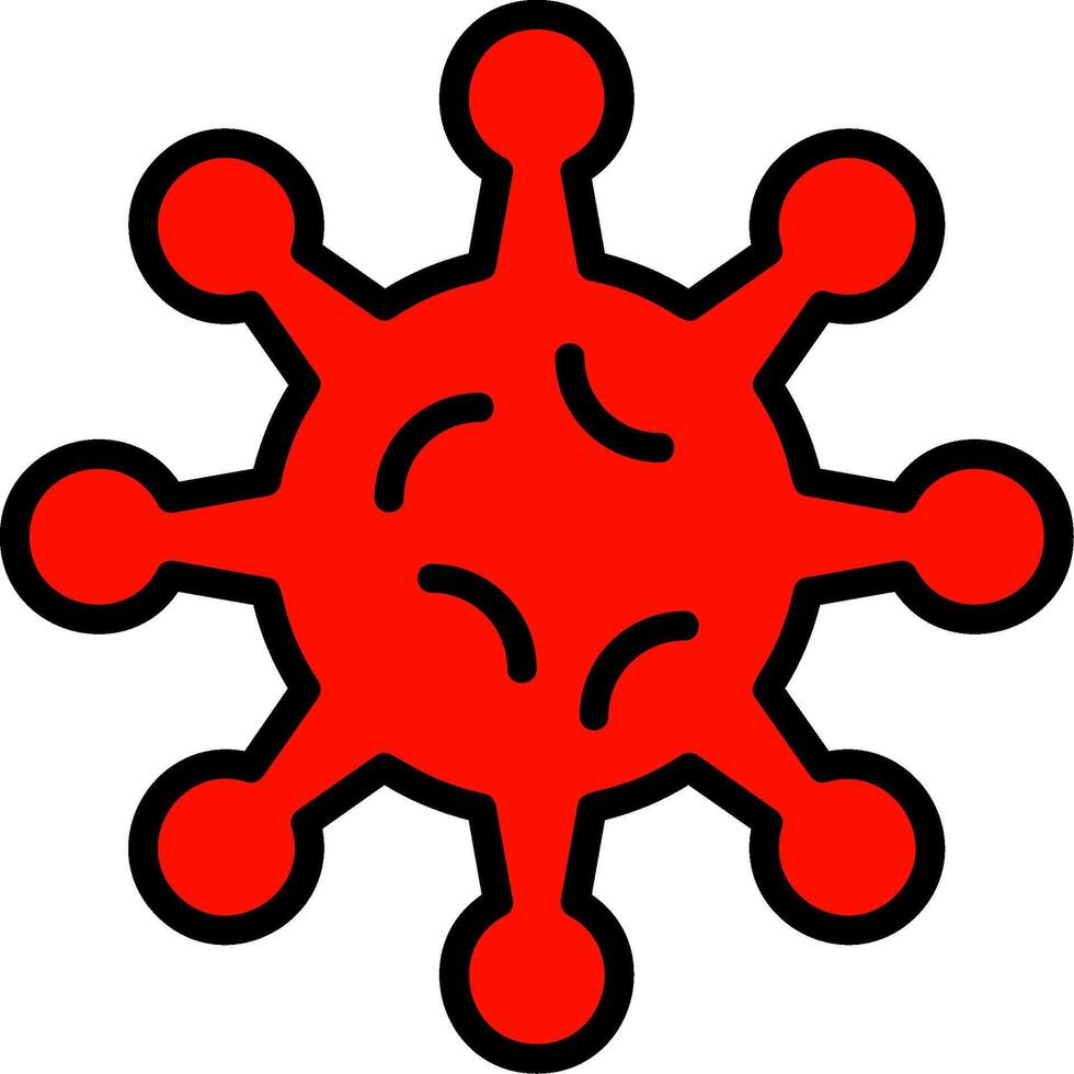 Coronavirus Line Filled Icon vector