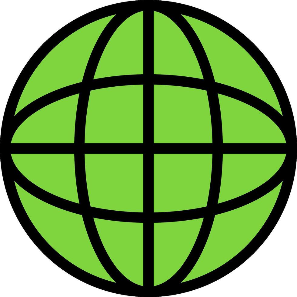 Globe Line Filled Icon vector