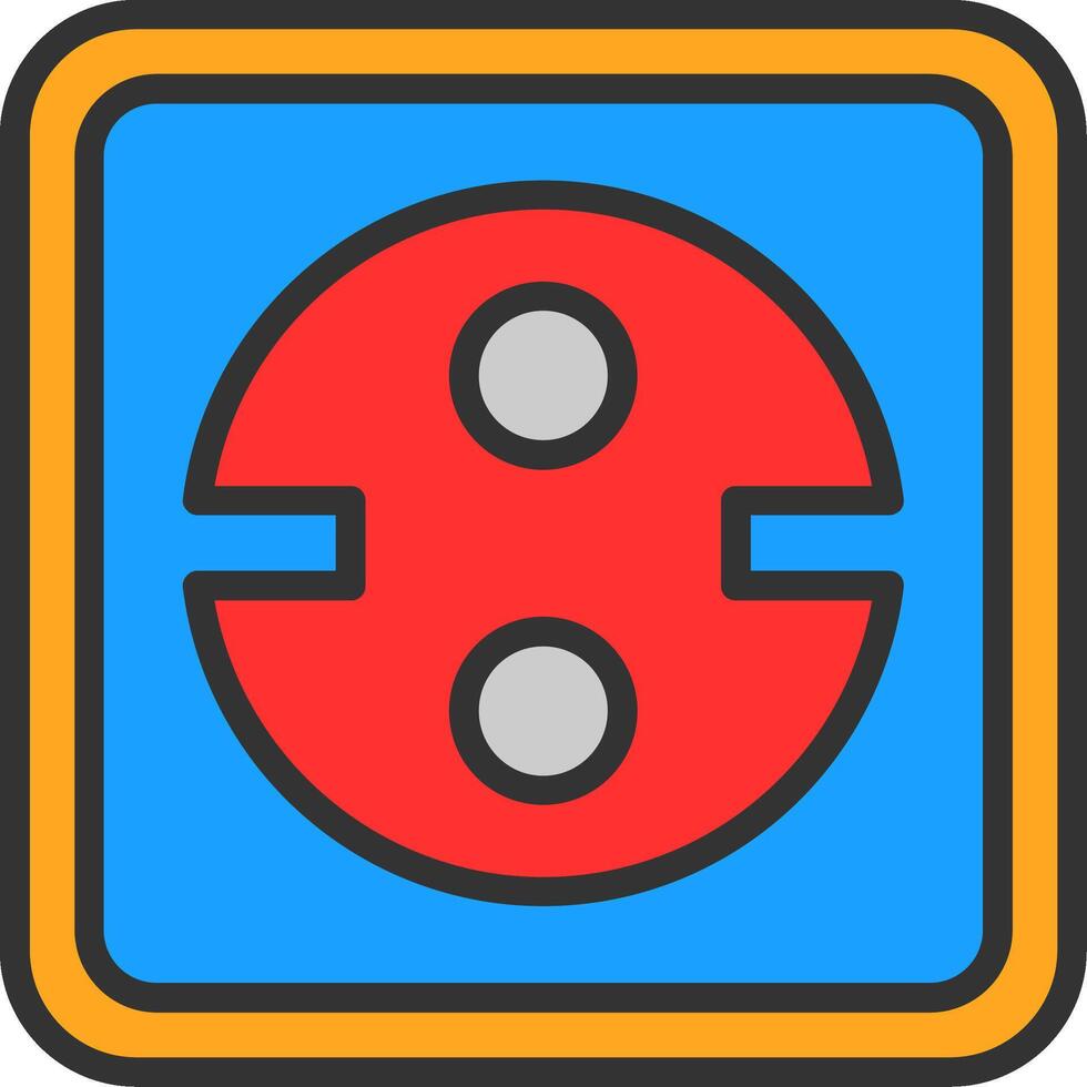 Socket Line Filled Icon vector