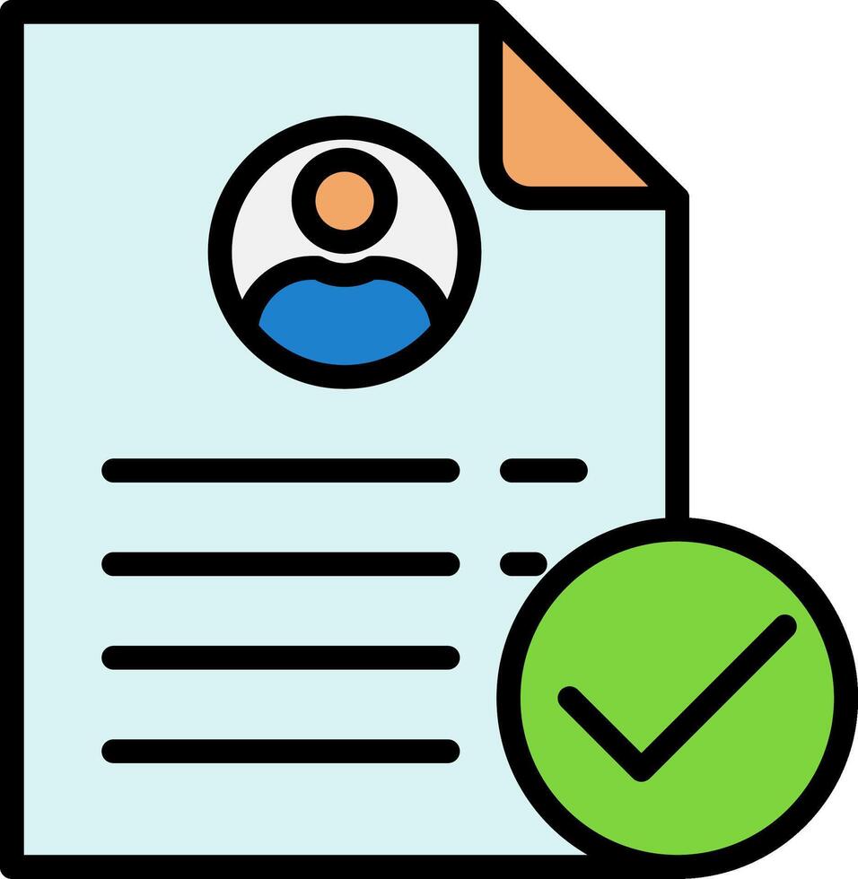 Accepted Line Filled Icon vector