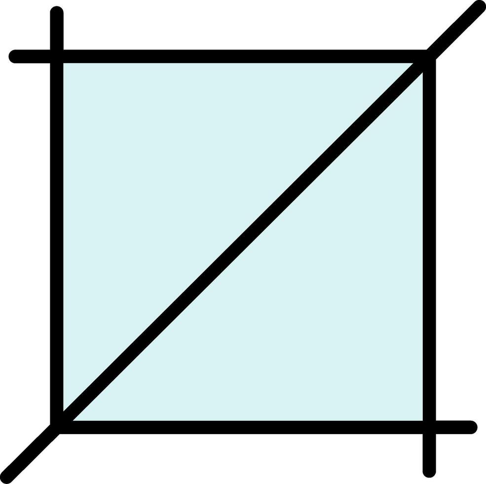 Crop Line Filled Icon vector
