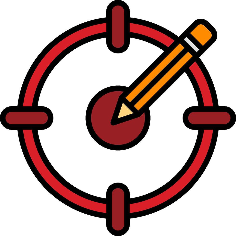 Target Audience Line Filled Icon vector
