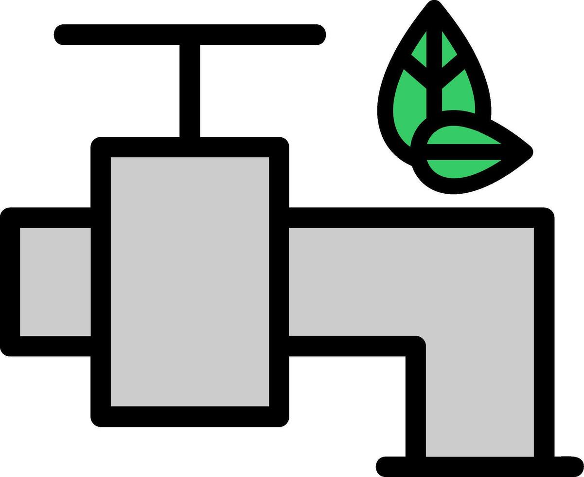 Save Water Line Filled Icon vector