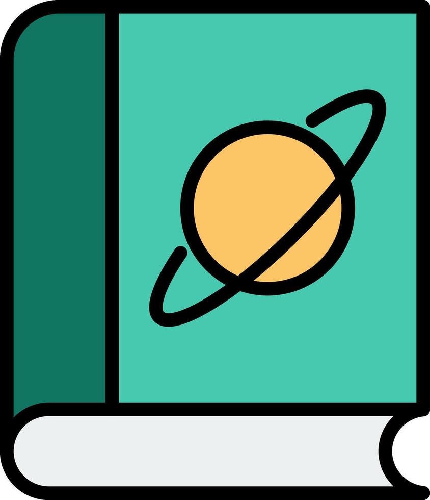 Book Line Filled Icon vector