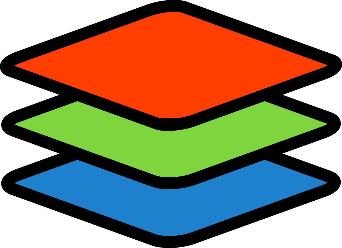 Layers Line Filled Icon vector