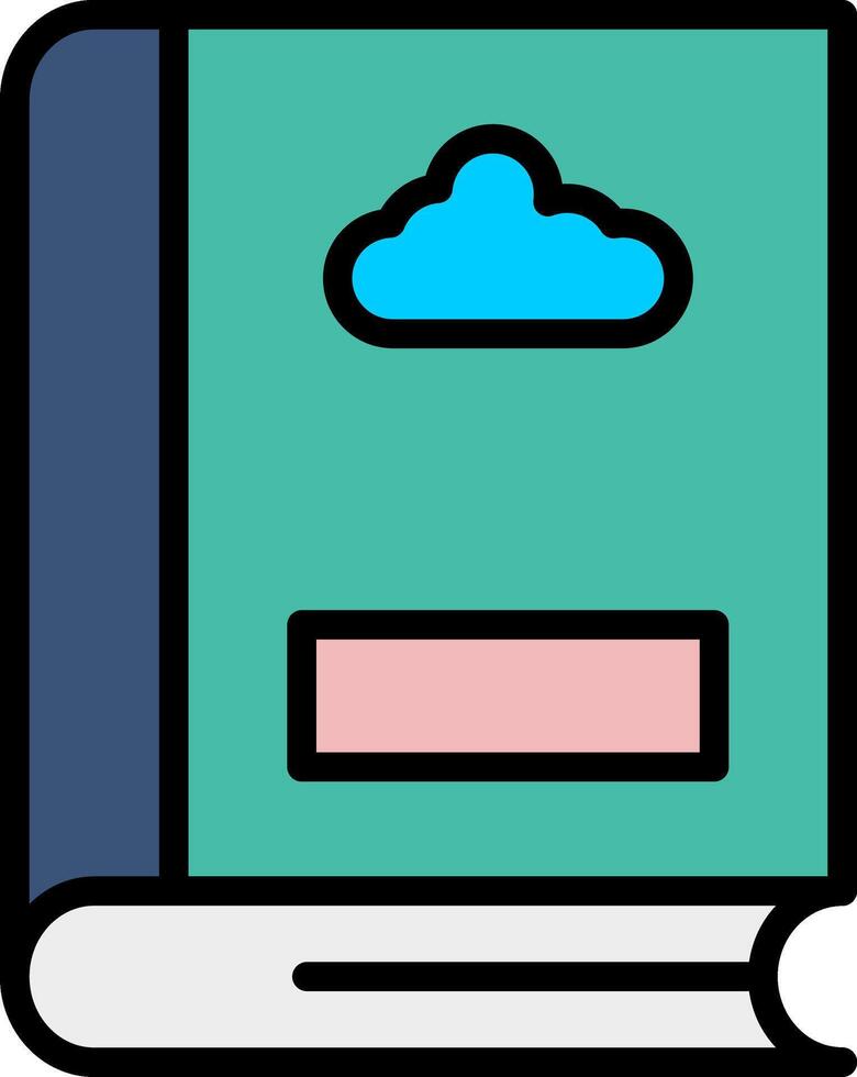 Cloud Line Filled Icon vector