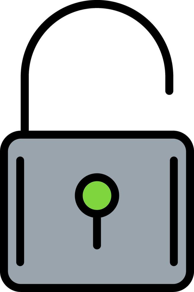 Opened Line Filled Icon vector