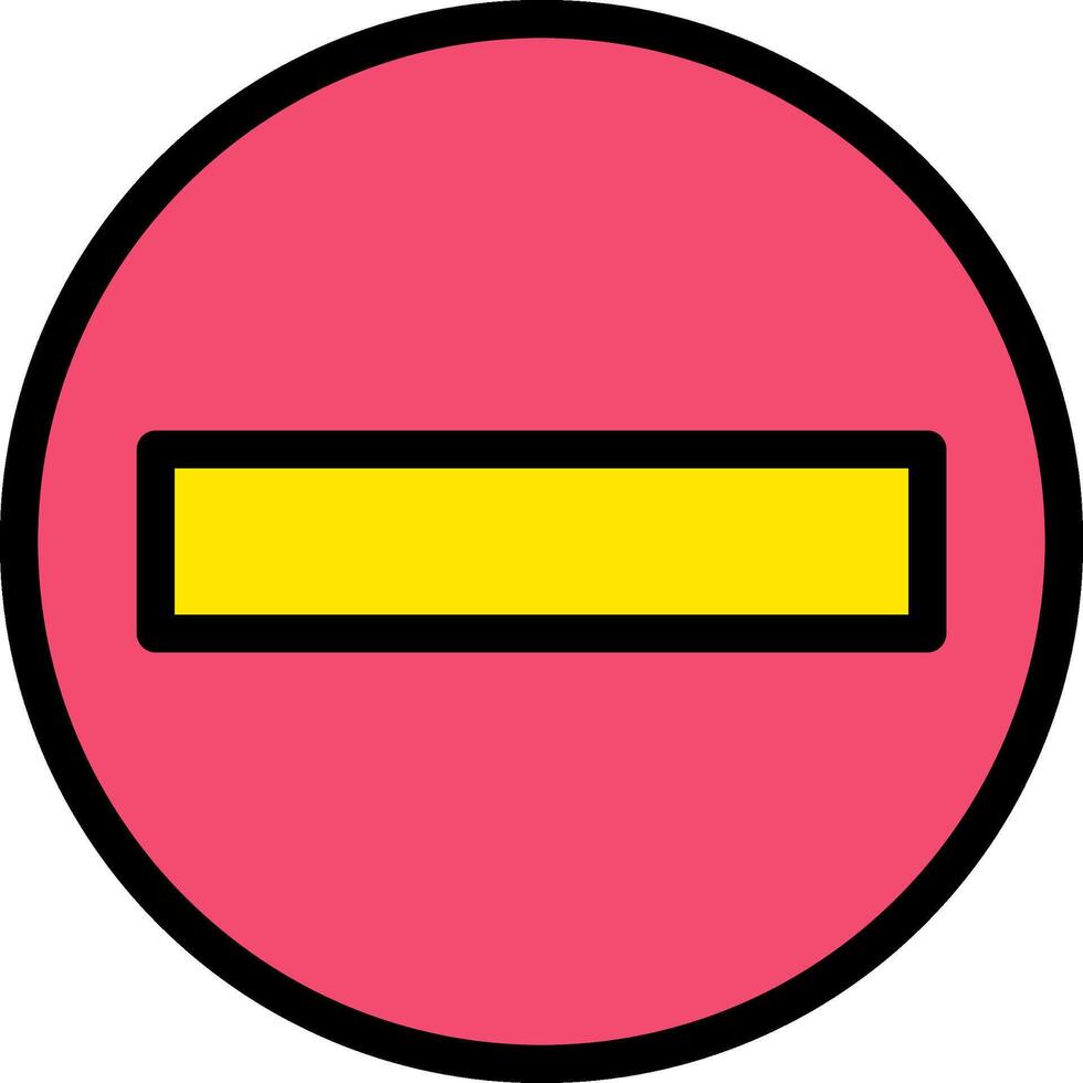 Minus Line Filled Icon vector