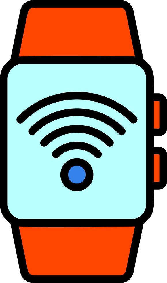 Wifi Line Filled Icon vector