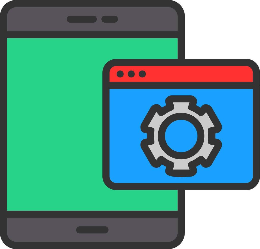 Web Optimization Line Filled Icon vector